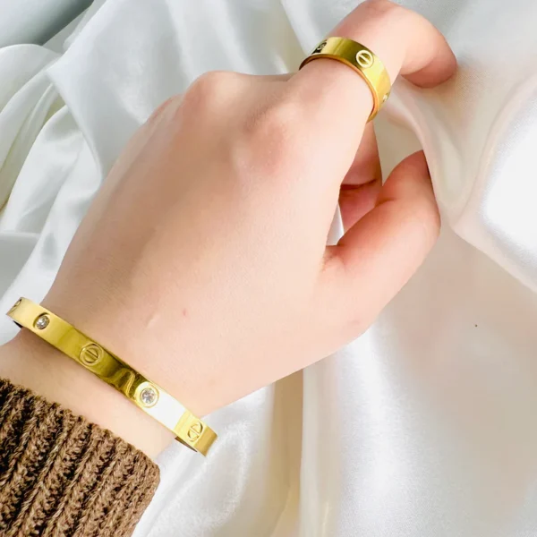 Cartier Diamond Love Bracelet And Ring Set - Image 2